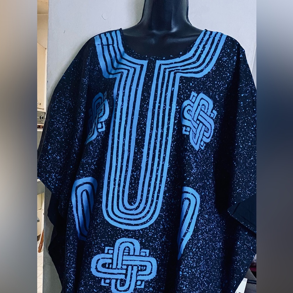 Black and Blue Patterned Shirt